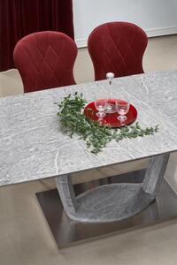 Rozkládací jídelní stůl ARTEMON 160/220 cm šedý mramor Halmar