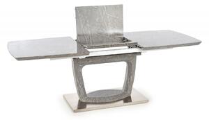 Rozkládací jídelní stůl ARTEMON 160/220 cm šedý mramor Halmar