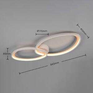 Trio Lighting LED stropní svítidlo Sivo, délka 84 cm, matná bílá, kov,, stmívatelný, Bílá / opál, Obývací pokoj / jídelna, kov