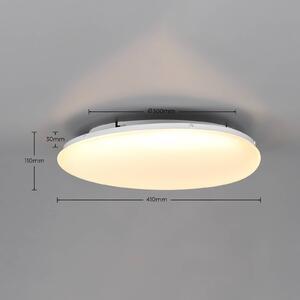 Trio Lighting LED stropní svítidlo Ozera, délka 55 cm, bílé, plast,, stmívatelný, Bílá / opál, Obývací pokoj / jídelna, Plast, Moderní