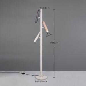 Trio Lighting Stojací lampa Terloa, barevná, výška 143 cm, kov, 3ramenná, Vícebarevná, Obývací pokoj / jídelna, kov, Moderní