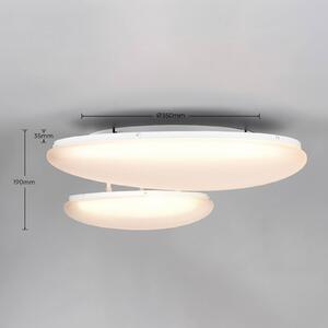 Trio Lighting LED stropní svítidlo Ozera, délka 67 cm, bílé, plast, 2 žárovky, stmívatelný, Bílá / opál, Obývací pokoj / jídelna, Plast, Moderní