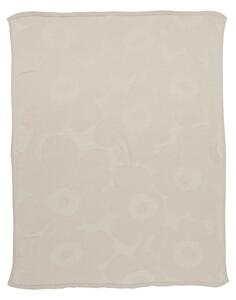 Marimekko Bavlněná deka Unikko 130x170, úplet / bílá