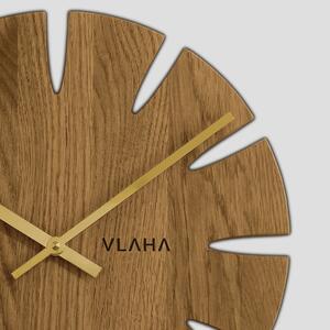 VLAHA Dubové hodiny vyrobené v Čechách VLAHA VCT1014 stříbrné ručky s vůní dub. dřeva (hodiny s vůní dubového dřeva a certifikátem pravosti a datem výroby)
