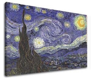Obraz na plátně Vincent van Gogh - Hvězdná noc (reprodukce obrazů)