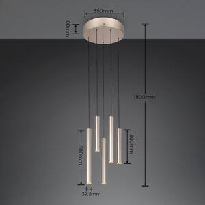Trio Lighting LED závěsné světlo Arimato, Ø 35 cm, krémová barva, kov,, Krémová / jantar, Obývací pokoj / jídelna, kov, Moderní