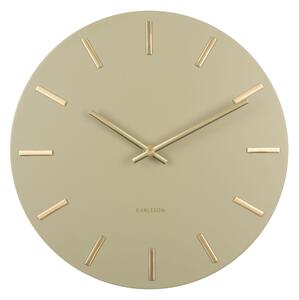 KARLSSON Nástěnné hodiny Charm Steel zelená ∅ 30 × 3,5 cm
