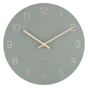 KARLSSON Nástěnné hodiny Charm tmavě zelená ∅ 30 × 3,5 cm