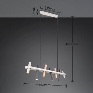 Trio Lighting Závěsné světlo Terloa, barevné, délka 115 cm, kovová, 7ramenná, Vícebarevná, Obývací pokoj / jídelna, kov, Moderní