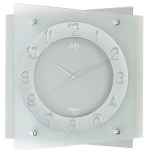 Luxusní tiché skleněné netikající hodiny JVD NS29104.1 (tiché netikající)