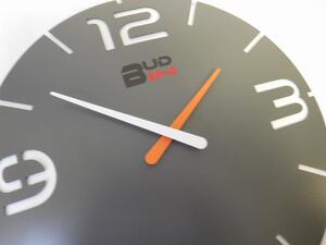 Klenoty Budín Přesné prémiové rádiem řízené šedivé designové nástěnné hodiny BUD-IN C1909 (Klenoty Budín Přesné prémiové rádiem řízené šedivé designové nástěnné hodiny BUD-IN C1909)