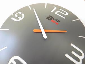 Klenoty Budín Přesné prémiové rádiem řízené šedivé designové nástěnné hodiny BUD-IN C1909 (Klenoty Budín Přesné prémiové rádiem řízené šedivé designové nástěnné hodiny BUD-IN C1909)