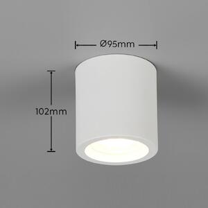 Trio Lighting Stropní světlo Biscotto, matná bílá, Ø 9,5 cm, kov, IP44, Bílá / opál, Obývací pokoj / jídelna, kov, Moderní