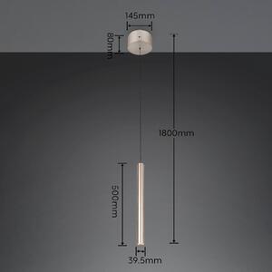Trio Lighting LED závěsné světlo Arimato, Ø 4 cm, krémová, kov,, Krémová / jantar, Obývací pokoj / jídelna, kov, Moderní