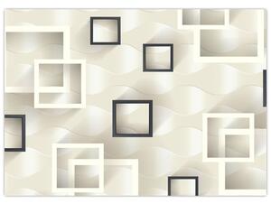 Geometrický abstraktní obraz (70x50 cm)