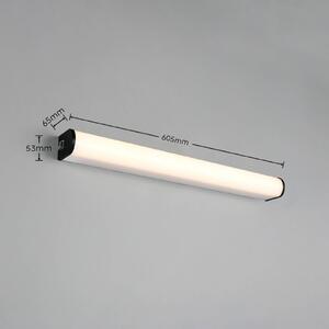 Trio Lighting LED nástěnné světlo Giacomo, šířka 60 cm, černá, kov, IP44, Černá, Koupelna, kov, Moderní