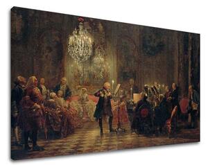 Obraz na plátně Adolph Menzel - Frederick Velký hraje na flétnu v Sanssouci (reprodukce obrazů)