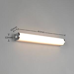 Trio Lighting LED nástěnné světlo Giacomo, šířka 41 cm, chrom, kov, IP44, Chrom / stříbro, Koupelna, kov, Moderní
