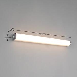 Trio Lighting LED nástěnné světlo Giacomo, šířka 60 cm, chrom, kov, IP44, Chrom / stříbro, Koupelna, kov, Moderní
