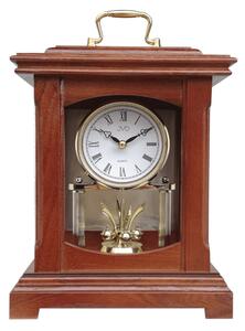 Dřevěné stolní hodiny JVD HS3007.1 (s točitými ročkami) (POŠTOVNÉ ZDARMA!! - retro styl "ročky")