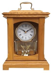Dřevěné stolní hodiny JVD HS3007.2 (s točitými ročkami) (POŠTOVNÉ ZDARMA!! - retro styl "ročky")