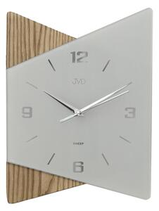 JVD Moderní luxusní netikající skleněné hodiny JVD NS13011.3 s tichým chodem ( JVD Moderní luxusní netikající skleněné hodiny JVD NS13011.3 s tichým chodem)