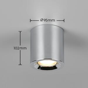 Trio Lighting Stropní světlo Biscotto, chromová barva, Ø 9,5 cm, kov, IP44, Chrom / stříbro, Obývací pokoj / jídelna, kov, Moderní