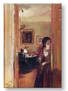 Obraz na plátně Adolf Menzel - Obývací pokoj s umělcovou sestrou (reprodukce obrazů)