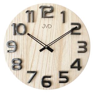 Nástěnné dřevěné hodiny JVD HT97.4 s vystouplými číslicemi (POŠTOVNÉ ZDARMA!!)