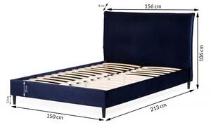Hector Čalouněná postel Manila 140x200 námořnická modř