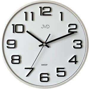 Plastové pastelové nástěnné tiché netikající dětské hodiny JVD HX2472.3 (bílé pastelové nástěnné hodiny)