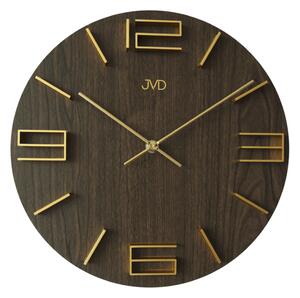 Dřevěné designové kovové kulaté moderní hodiny JVD HC32.4 s 3D číslicemi POSLEDNÍ KS STAŇKOV (POŠTOVNÉ ZDARMA!!)