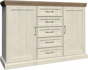 Komoda Gała Meble 127 x 44,5 x 98 cm borovice matná