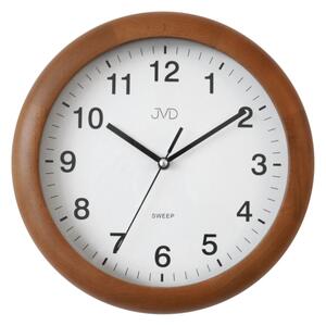 Dřevěné netikající tiché nástěnné hodiny JVD NS19020/41 (tiché dřevěné hodiny)