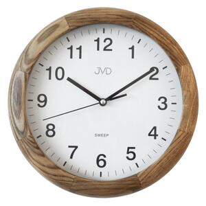 Dřevěné netikající tiché nástěnné hodiny JVD NS19020/78 (tiché dřevěné hodiny)