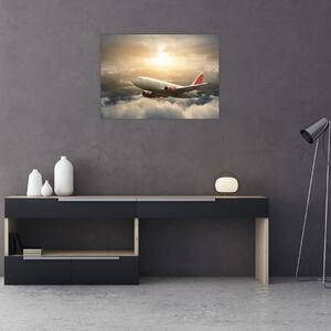 Obraz - Letadlo v oblacích (70x50 cm)