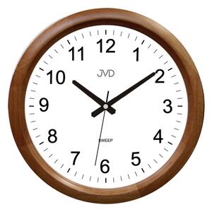 Dřevěné netickající tiché nástěnné hodiny JVD NS8017.2 (tiché dřevěné hodiny)