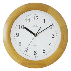 Dřevěné netickající tiché nástěnné hodiny JVD NS7017.2 (tiché dřevěné hodiny)