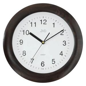 Dřevěné netickající tiché nástěnné hodiny JVD NS7017.4 (tiché dřevěné hodiny)