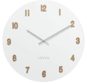 Velké bílé dřevěné hodiny LAVVU WHITE LCT4070 (LAVVU WHITE LCT4070)