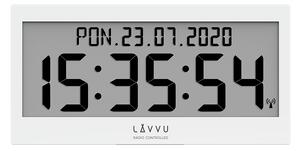 Bílé digitální hodiny s češtinou LAVVU MODIG řízené rádiovým signálem LCX0010 (LAVVU MODIG řízené rádiovým signálem LCX0010)