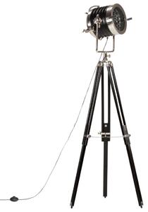 Stojací lampa na stativu černá masivní mangovník 171 cm