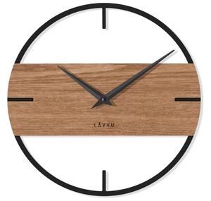 LAVVU Designové stylové dřevěné hodiny LAVVU LOFT v industriálním vzhledu LCT4010 (LAVVU Stylové dřevěné hodiny LAVVU LOFT v industriálním vzhledu LCT4010)