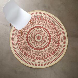 COLOUR CLASH Venkovní koberec květiny 150 cm - sv. červená/krémová