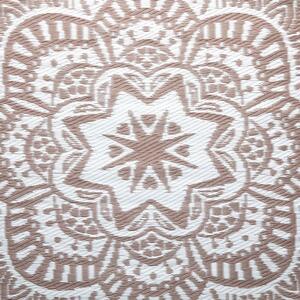 COLOUR CLASH Venkovní koberec Flora 118 cm - přírodní/bílá