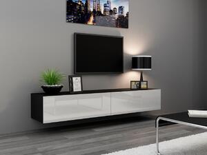 TV stolek VIGO VG1C 180 černý / bílý lesk