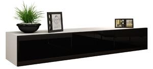 TV stolek VIGO VG1B 180 bílý / černý lesk