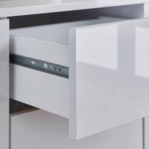 KOMODA, bílá, vysoce lesklá bílá, 105,5/86/33 cm MID.YOU - Komody na nožičkách, Online Only