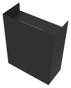 Nástěnný kovový odpadkový koš Riga černý M