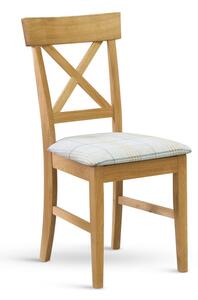 Židle OAK dub s čalouněným sedákem Látky: BEKY LUX beige 10